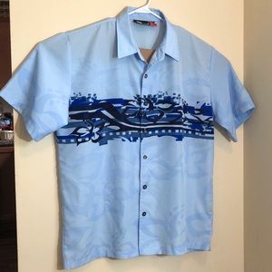 Street Culture Blue Surf Hawaiian Shirt XL